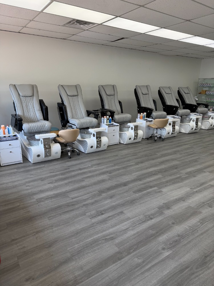 Nail salon after Amori Agency — new chairs, expanded salon